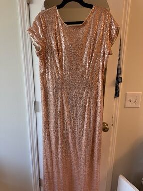Rose Gold Sequin Maxi Dress